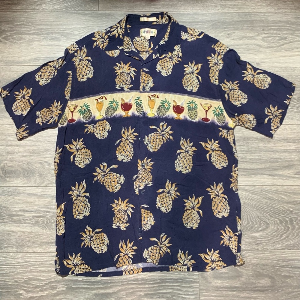VINTAGE POSSUM RAYON HAWAIIAN SHIRT